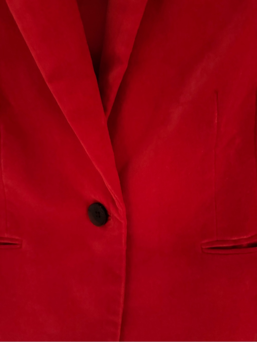 Boden Red Single-Button Velvet Blazer - Picture 2 of 8